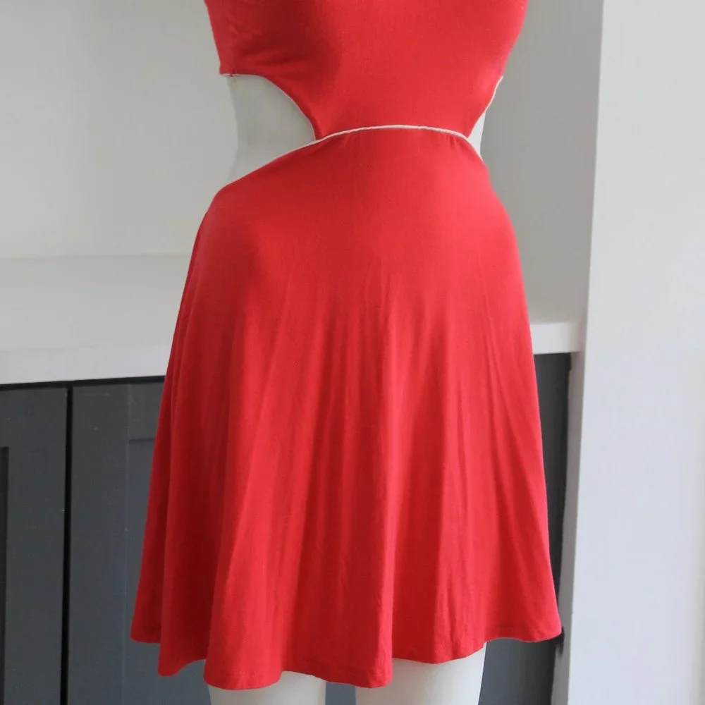 Victoria's Secret Babydoll Red Summer Beach Bra Top Open Back Dress S - Picture 7 of 9